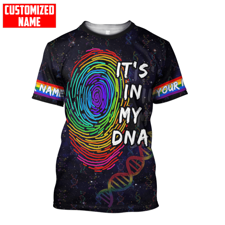 Tmarc Tee Personalized LGBT It's In My DNA Fingerprint Unisex Shirt