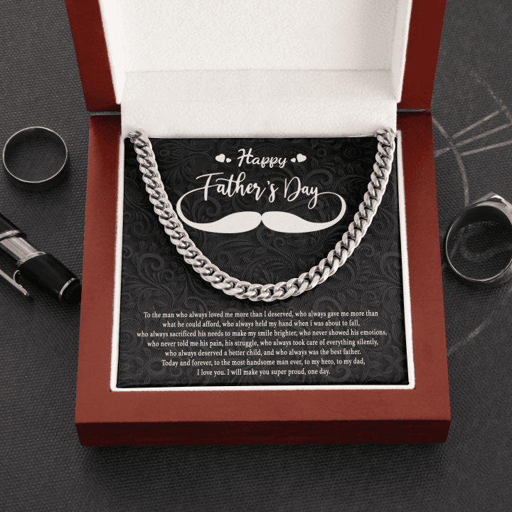 Tmarc Tee To the man who always loved me more than I deserved Best Gift For Dad Father's Day Necklace