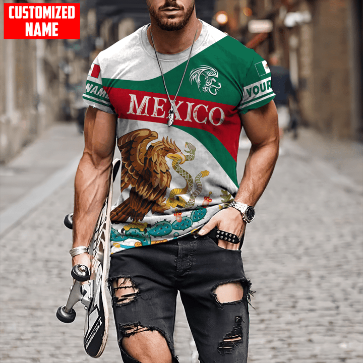 Tmarc Tee Personalized Mexico Coat of Arm All Over Printed Unisex Shirts