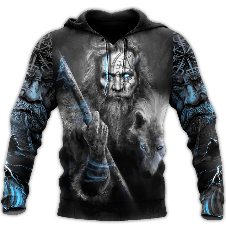 Tmarc Tee Viking Valknut And Wolf of Odin All Over Printed Unisex Shirts