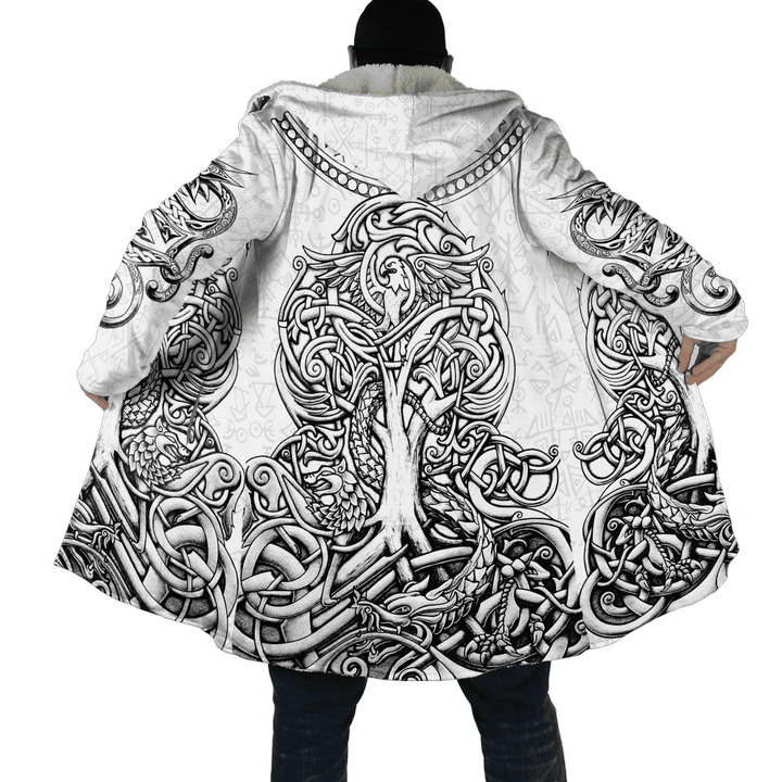 Tmarc Tee Viking Dragon Tattoo Tree of Life 3D Cloak