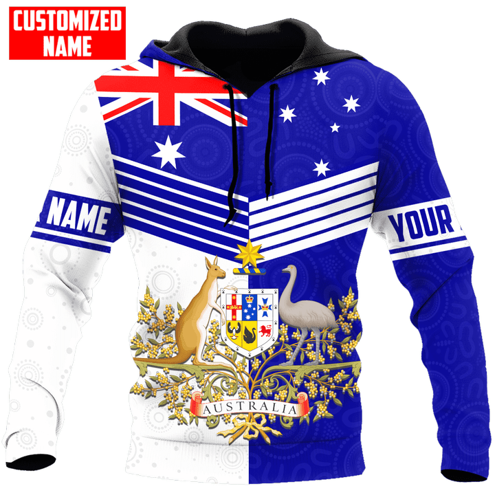 Tmarc Tee Personalized Australia Pride Coat Of Arms 3D Full Printed Unisex Shirts