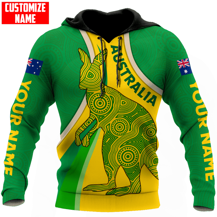 Tmarc Tee Personalized Australia Aboriginal Kangaroo 3D Full Printed Unisex Shirts