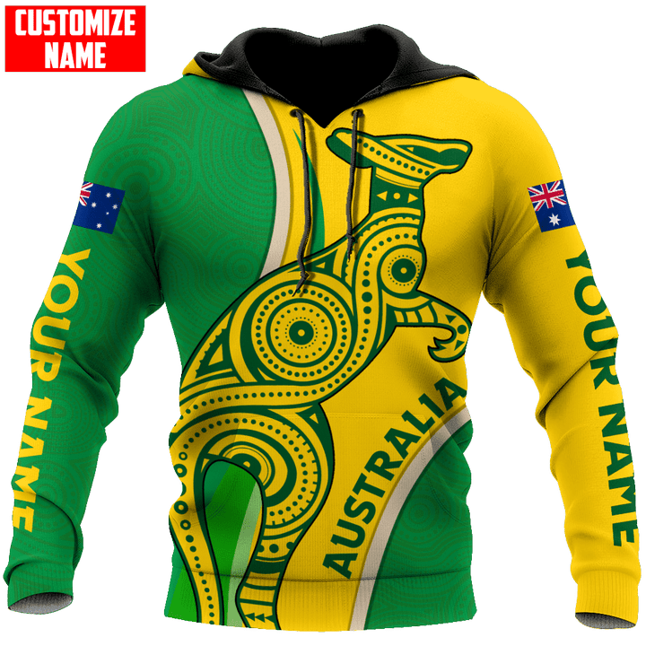 Tmarc Tee Personalized Kangaroo Aboriginal Australia Pride 3D Full Printed Unisex Shirts