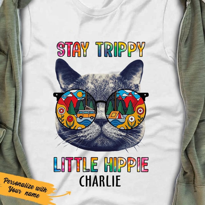 Custom Name Stay Trippy - Little Hippie T-shirt 28062202.CXT