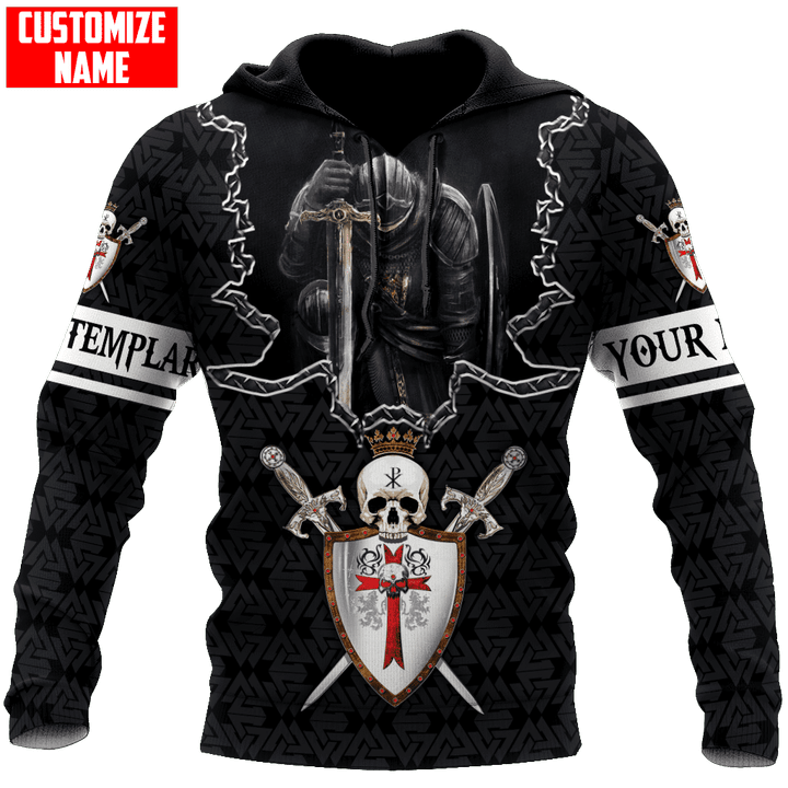Knights Templar Warrior Skull Custom name shirts Tmarc Tee SN04072202