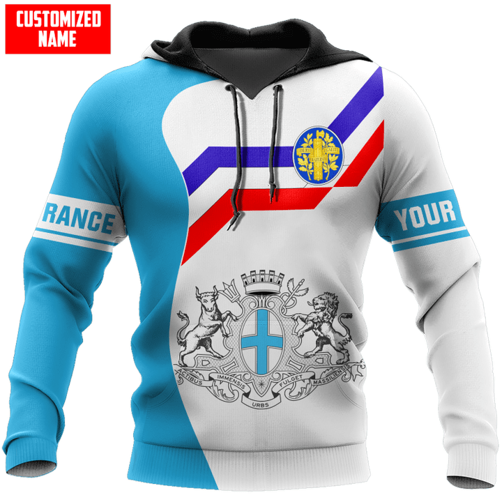 Tmarc Tee Personalized Name France - Marseille Hoodie