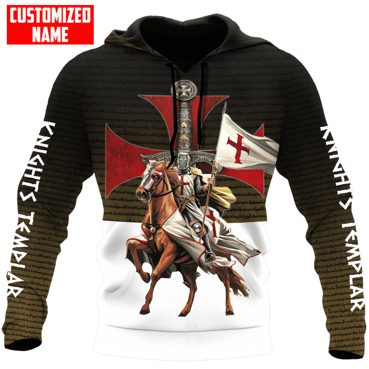 Knights Templar on horseback Brown Unisex Shirts Tmarc Tee