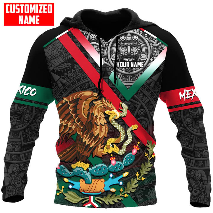 Custom Name Mexico Azetec 3D All Over Printed Shirts KL28072204