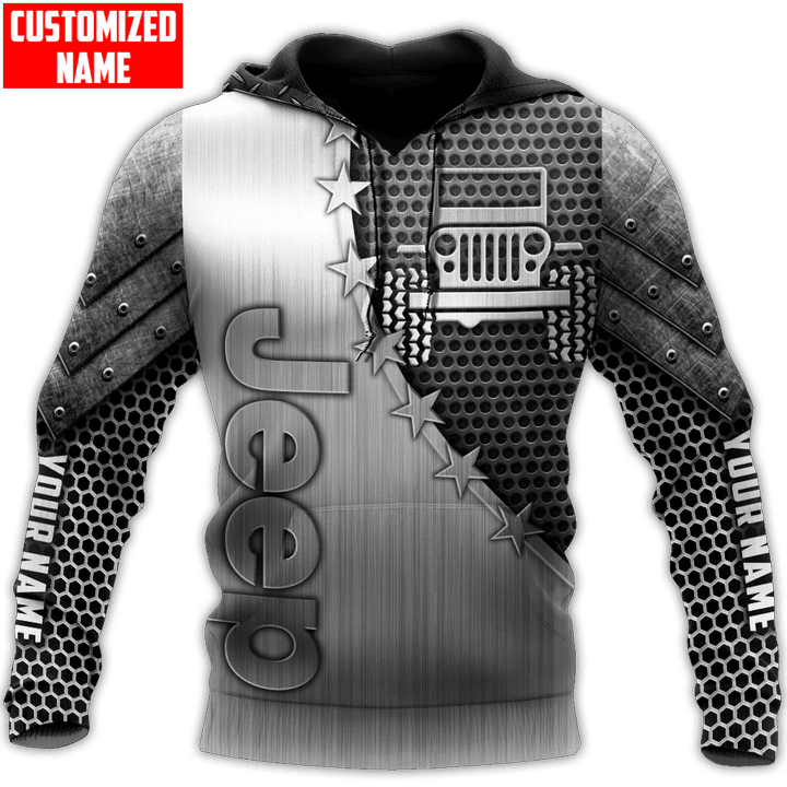 Custom Name Jeep Silver 3D AOP Shirts NTN28072201