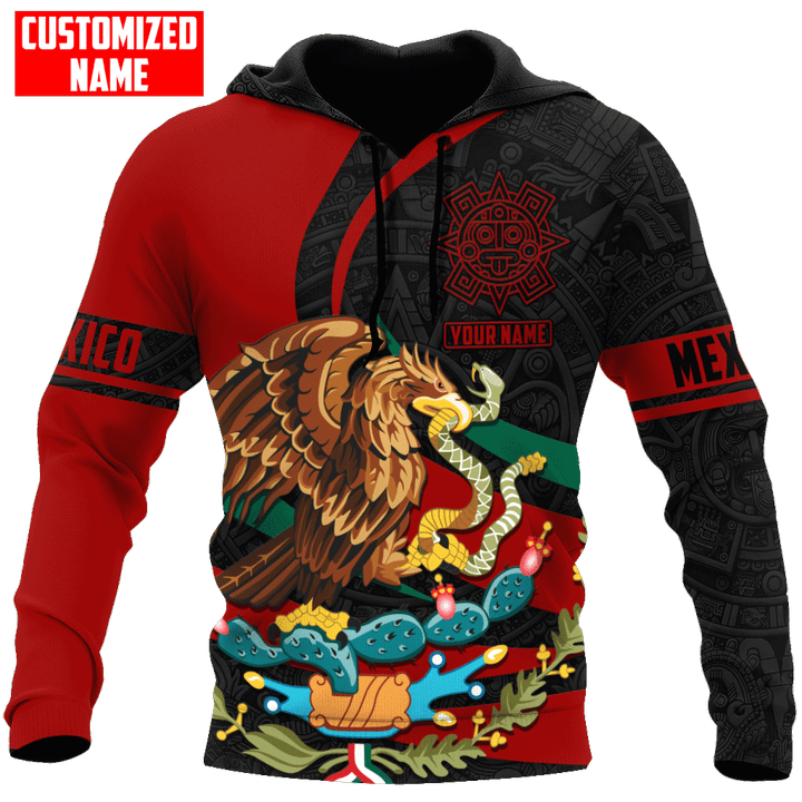 Custom Name Mexico Aztec Coat of Arms AOP Shirts KL05082201