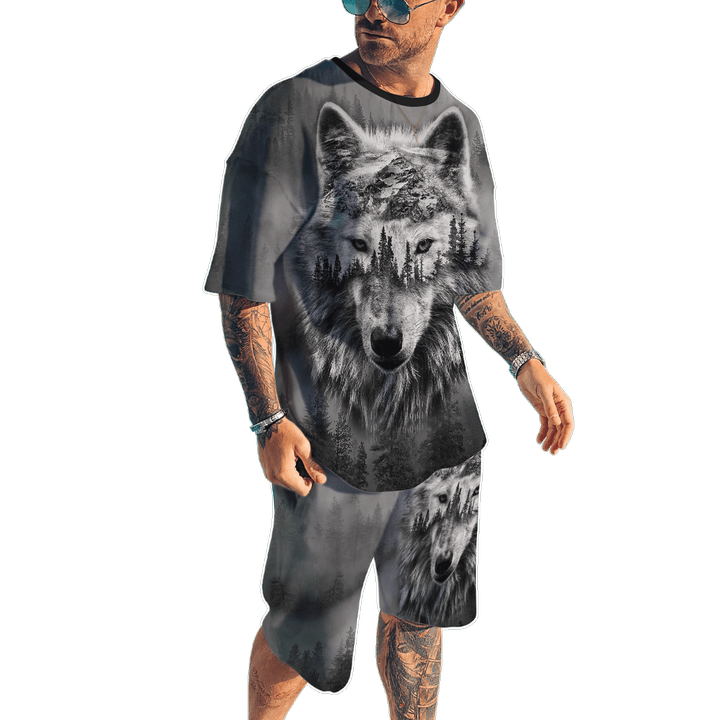 Tmarc Tee Wolf Combo T-shirt + BoardShorts KL26082204