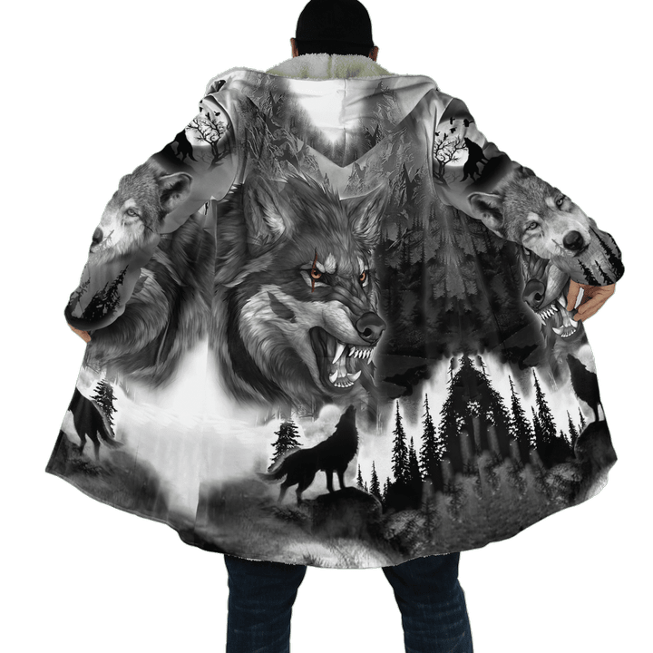 Tmarc Tee Wolf In The Forest 3D All Over Printed Cloak KL05092203