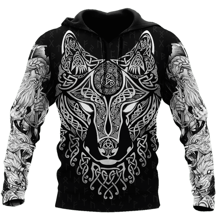 Tmarc Tee Wolf Viking Black White 3D All Over Printed Unisex Shirt KL06092202