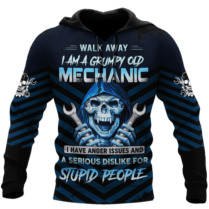 Grumpy old mechanic skull printed shirts Tmarc Tee KL22092202