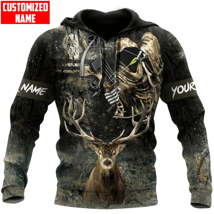 Tmarc Tee Personalized Customized Name Deer Hunting Bow 3D Printed Shirts KL18102202