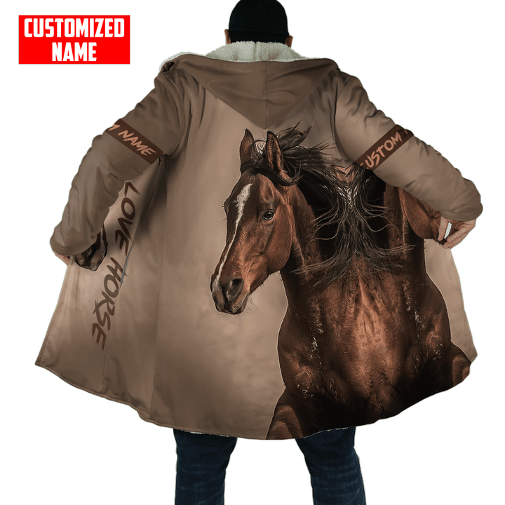 Tmarc Tee White Marking Horse Custom name Brown shirts Cloak KL18102203