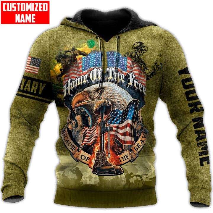 U.S veteran Home Free Green customize shirts Proud Military Tmarc Tee NTN29102201