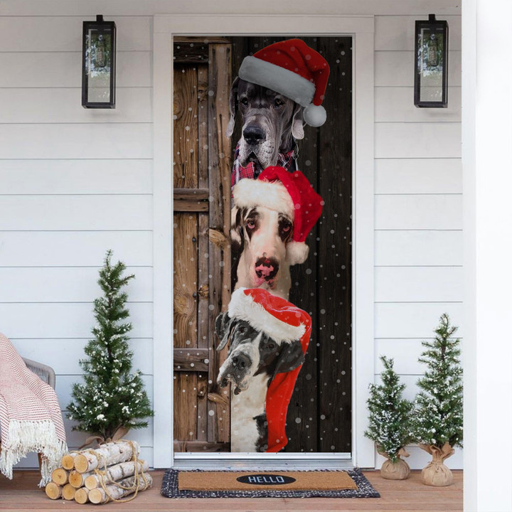 Great Dane Christmas Door Cover Tmarc Tee