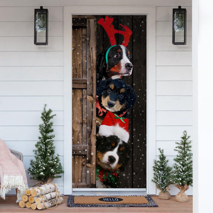 Bernese Mountain Dog Christmas Door Cover Tmarc Tee