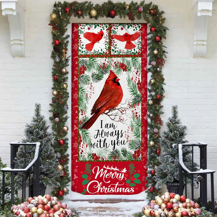 Christmas Cardinal Christmas Door Covers - Front Door Cover - Christmas 2022 Gifts Tmarc Tee