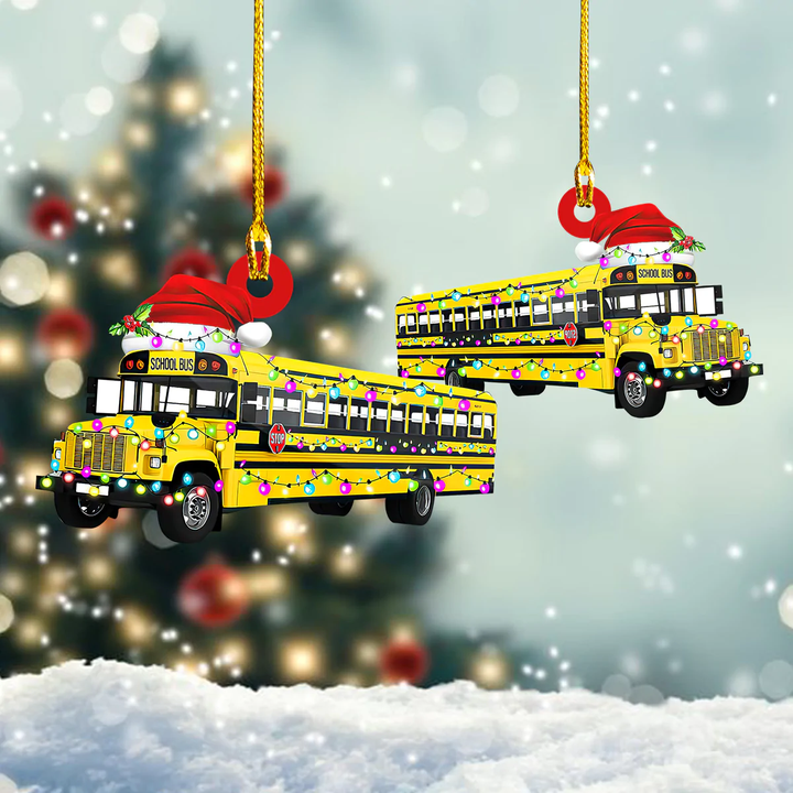 Shaped Ornament - School Bus with Light Tmarc Tee