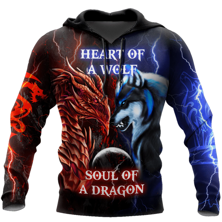 Heart of a Wolf - Soul of a Dragon Unisex Shirts Tmarc Tee PD22122203