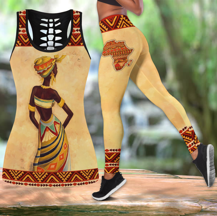 Juneteenth Tmarc Tee African Women Combo Legging + Tank Top MH