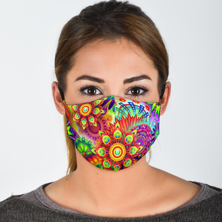 Tmarc Tee Abstract Bright Floral - Face Mask