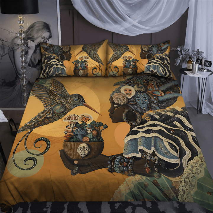 African Child And Bird Bedding Set-ML-ML-US Twin-Vibe Cosy™