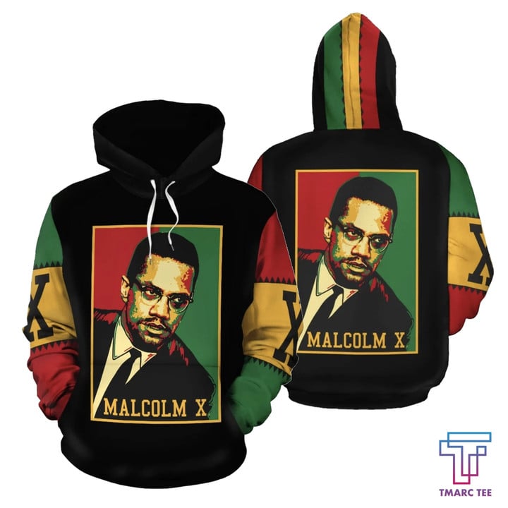 African Hoodie - African Malcolm x Retro Hoodie - Amaze Style™-ALL OVER PRINT HOODIES (A)