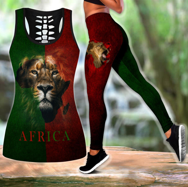 Tmarc Tee African Lion Power Legging & Tank top-ML