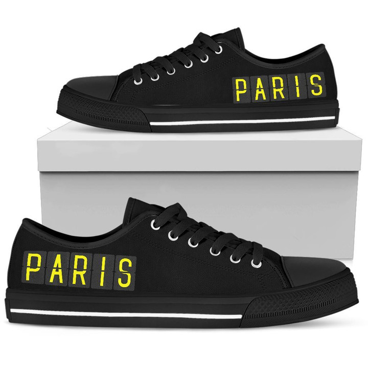 Tmarc Tee Airport Destinations PARIS - Low Top Canvas Shoes