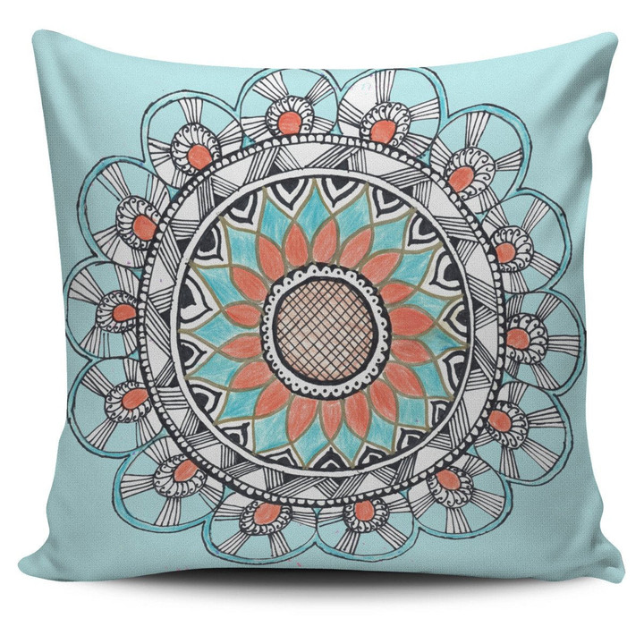 Tmarc Tee Akruti Artz Sky Wheel Mandala Pillow Cover