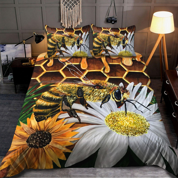Tmarc Tee All Over Printed Bee And Flower Bedding Set MEI