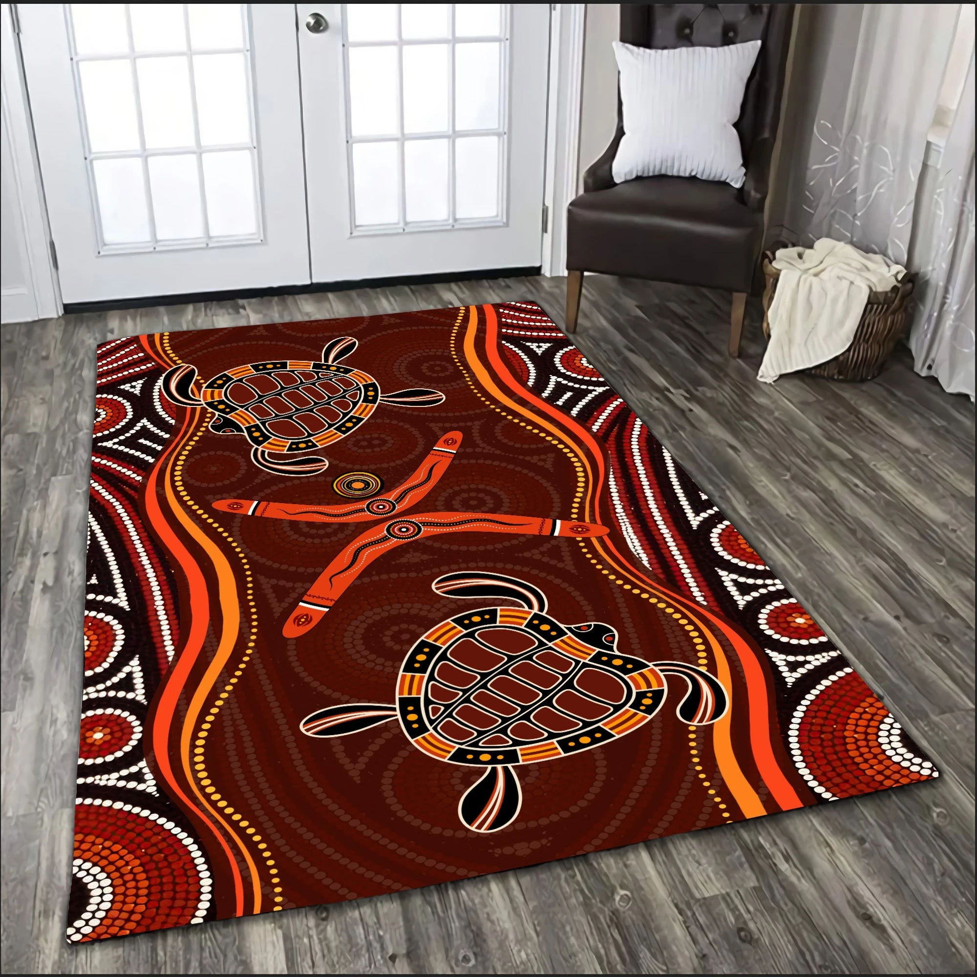 Aboriginal Naidoc Week Heal the Turtle 3D print Rug - Tmarc Tee