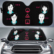 Squid Game Movie Car Sunshade - Round Square Triangle Squid Workers Main Players Artwork Sun Shade