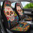 Valentine Car Seat Covers - Mandala Skull Tattoo Love Eyes Colorful Seat Covers