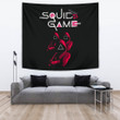Squid Game Movie Tapestry Red Squid Worker Round Square Triangle Symbol Tapestry Home Decor