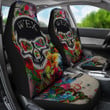 Skull Car Seat Covers - Neon Skull Love Colorful Graffiti Tattoo Seat Covers