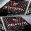 Valentine Car Sunshade - Skeleton Chest In Pink Heart Skull Patterns Sun Shade