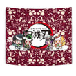 Demon Slayer Anime Tapestry - Tanjiro Nezuko Rengoku Muichiro Xmas Gift Christmas Symbol Red Tapestry Home Decor