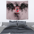 American Football Team Tapestry - Atlanta Falcons Watercolor Paint Rise Up Bird Tapestry Home Decor