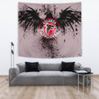 American Football Team Tapestry - Atlanta Falcons Watercolor Paint Rise Up Bird Tapestry Home Decor