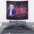 Skull Tapestry - Love Sans Wearing Blue Winter Clothes Skull Patterns Tapestry Home Decor