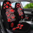 Naruto Anime Car Seat Covers | Akatsuki Anti Social Social Club Red Cloud Seat Covers NA101403