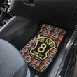 Fire Force Anime Car Floor Mats Shinra Kusakabe Silhouette Evil Smile In Fire Patterns Car Mats