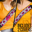 Valentine Seat Belt Covers Couple Skull Love Life Happy Valentine Day Pink Heart Patterns Belt Covers