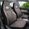 Valentine Car Seat Covers Medieval Skull With Angel Wings Red Heart Seat Covers