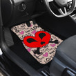 Love Car Floor Mats - Love Text Patterns Skull Heart Symbol Car Mats